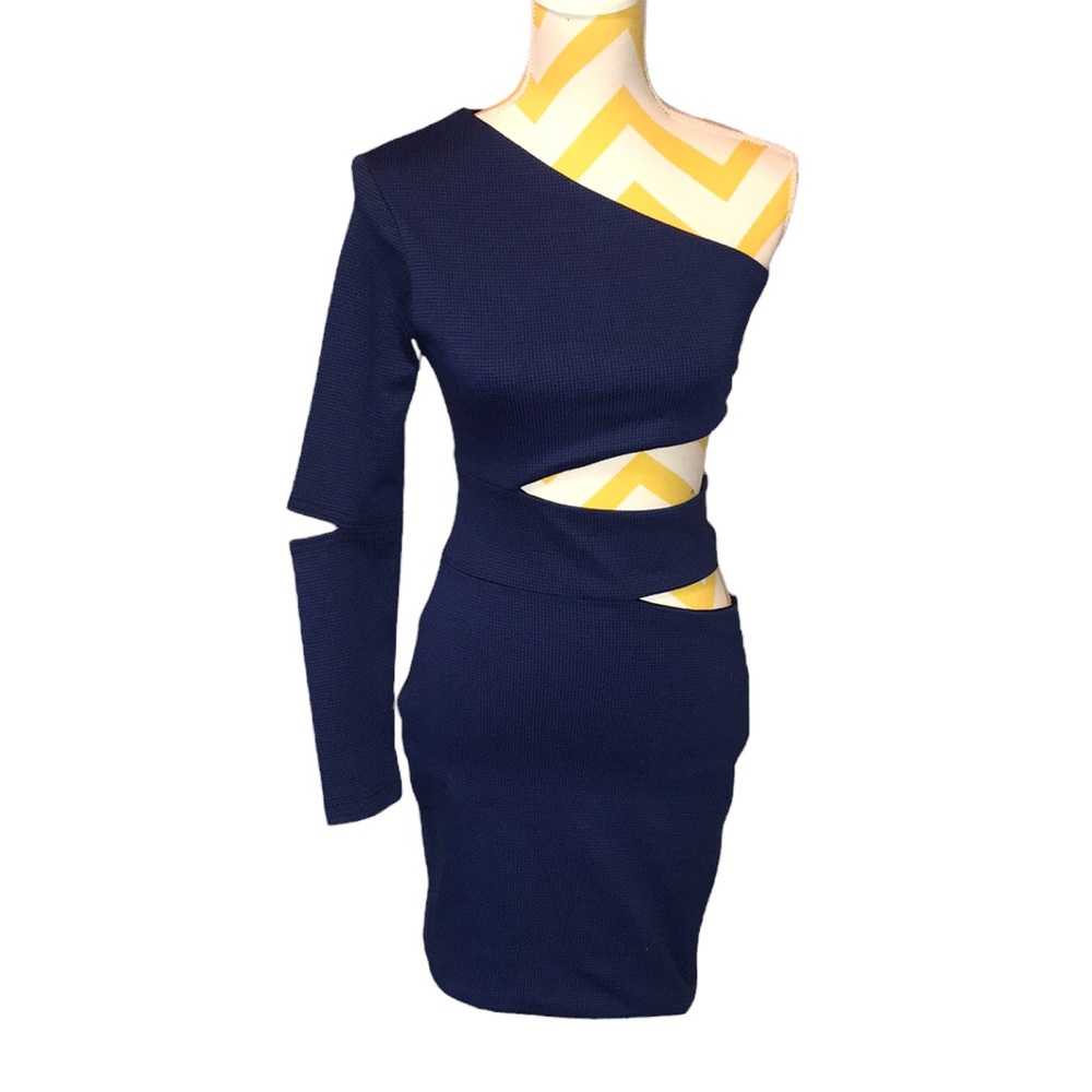One Shoulder Cut Out Dress